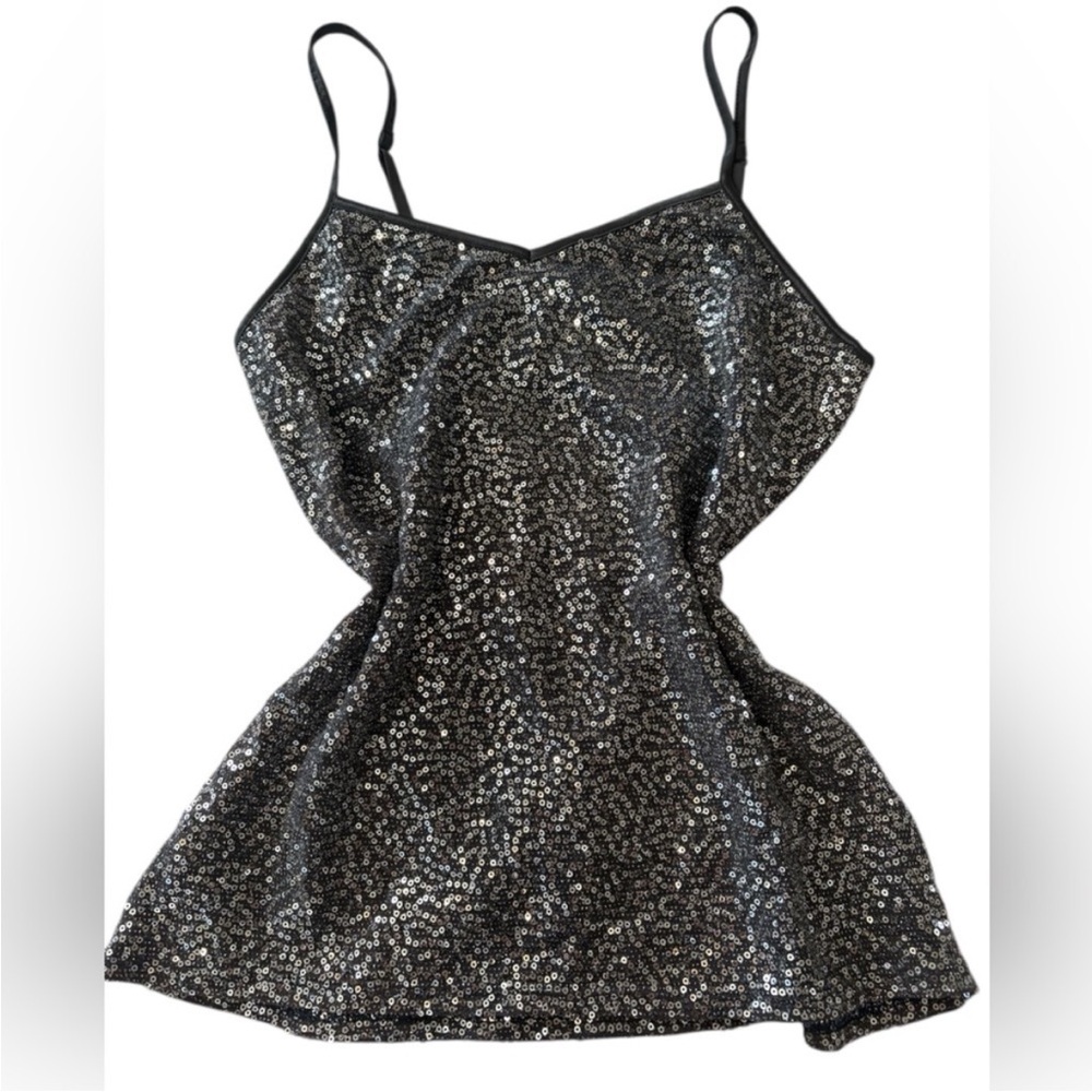 Express Glittering Black Sequin Camisole